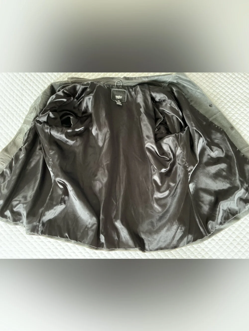 Vintage Mossimo Black Leather Blazer Jacket 24W Y2K